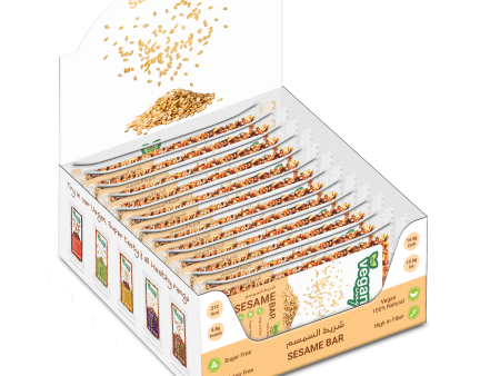 VEGAN WAY Sesame Bar with Flax Seeds & Dates, Pack of 12 Pcs (40g each) - Vegan, Gluten Free, Non GMO Discount