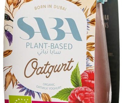 SABA Vegan Raspberry Oatgurt, Organic Oat Milk Yoghurt, 115g Fashion