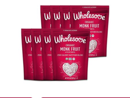 WHOLESOME Sweeteners Organic Monk Fruit Sweetener - Pack of 8 (227g each) Discount