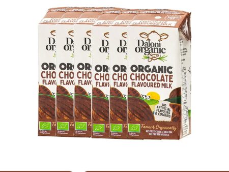 DAIONI ORGANIC Chocolate Flavoured Milk, 200ml - Pack of 6 For Discount