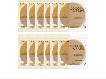 EAT BETTER FOODS Coconut Wraps Original, Pack of 12, Vegan, Gluten Free Online now