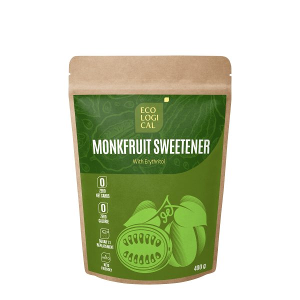 ECOLOGICAL Monkfruit Sweetener, 400g - With Erythritol For Cheap