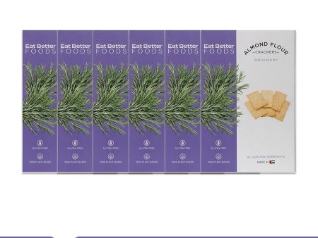 EAT BETTER FOODS Almond Flour Rosemary Crackers, Pack of 6, Vegan, Gluten Free Online