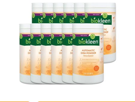 BIOKLEEN Citrus Automatic Dish Soap Powder - Pack of 12 (2lb each) For Sale