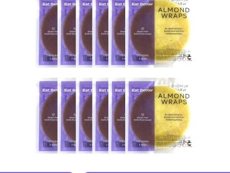 EAT BETTER FOODS Almond Wraps Original, Pack of 12, Vegan, Gluten Free For Cheap