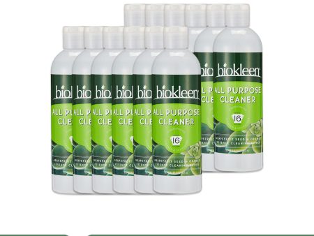 BIOKLEEN All Purpose Cleaner Super Concentrated - Pack of 12 (16oz each) Supply