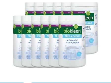 BIOKLEEN Free & Clear Automatic Dish Soap Powder - Pack of 12 (2lb each) Online Sale