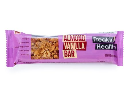 FREAKIN  HEALTHY Almond Vanilla Nut Bar, 40g - Vegan, Gluten Free Online Sale