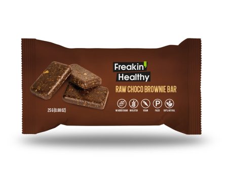 FREAKIN  HEALTHY Raw Choco Brownie Snack Bar, 25g - Vegan, Gluten Free For Cheap