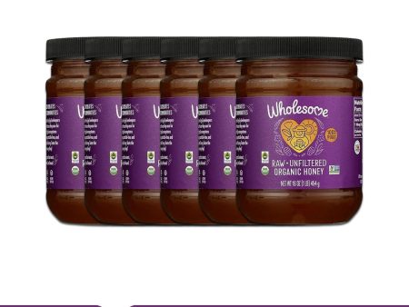 WHOLESOME Sweeteners Organic Honey, Raw Unfiltered - Pack of 6 (454g each) For Cheap